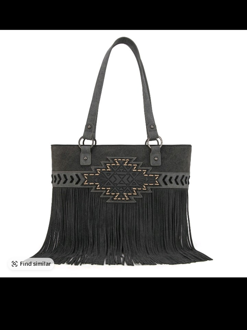 Trinity Ranch Western Shoulder Bag Tooled Whipstitch